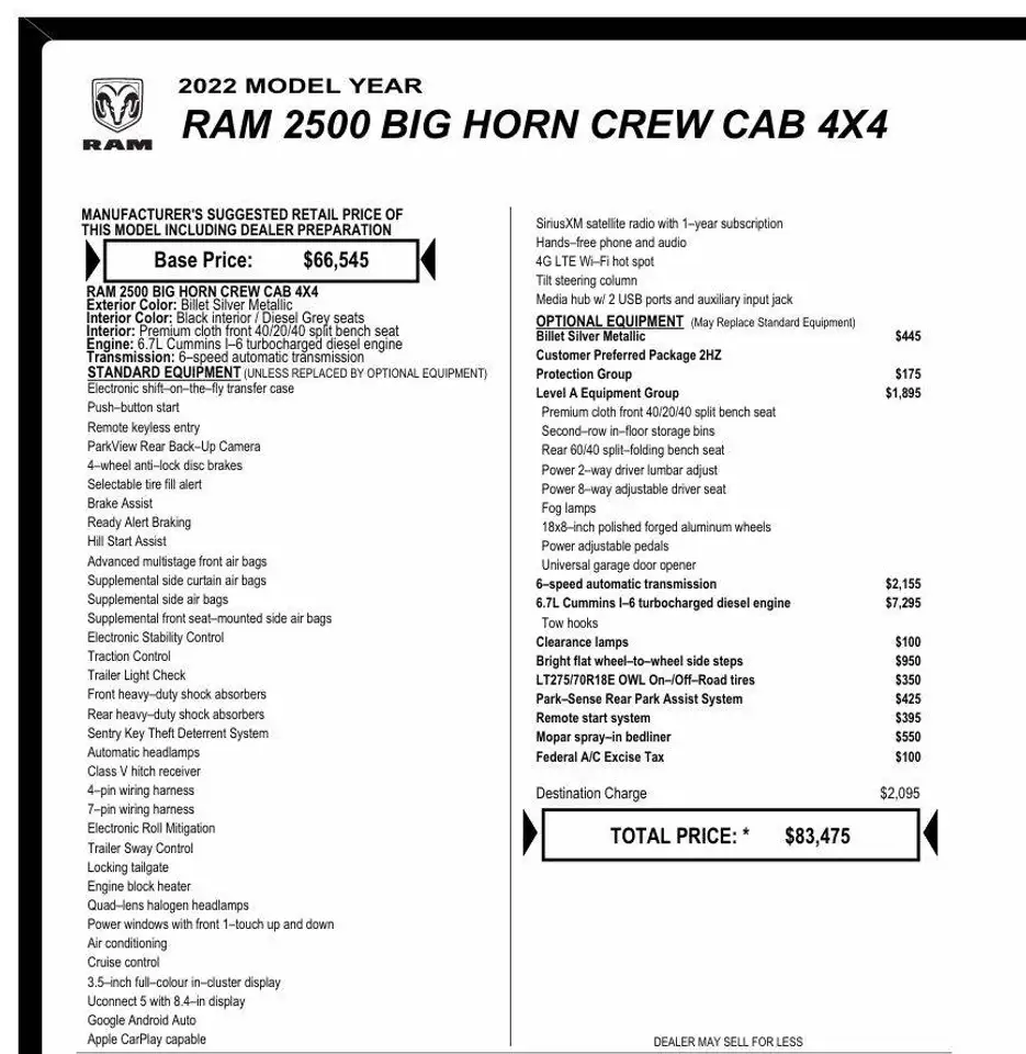 RAM 2500 fotografie RAM 2500
