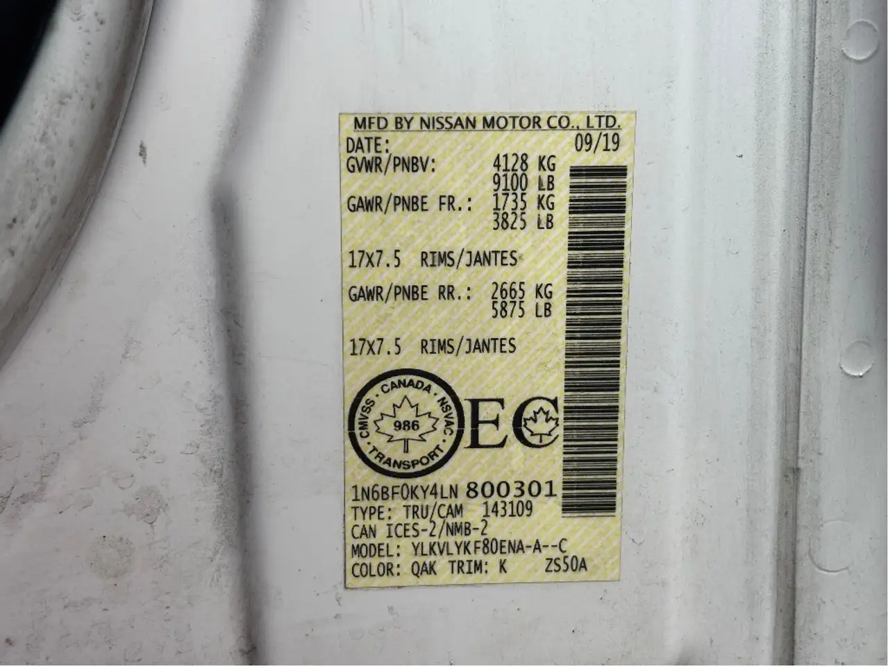 Nissan NV Cargo снимка Nissan NV Cargo
