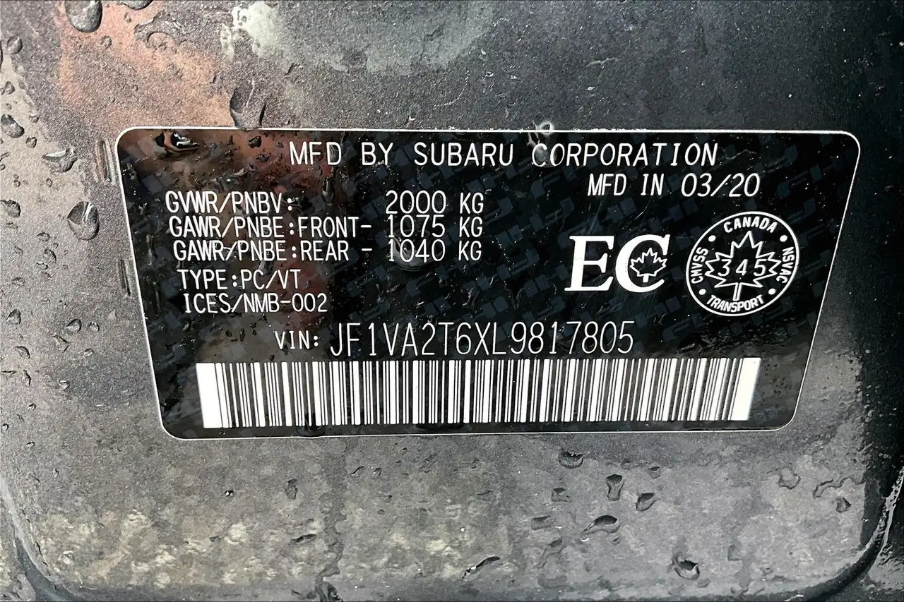 Subaru WRX снимка Subaru WRX
