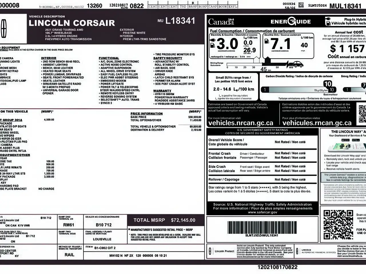 Lincoln Corsair fotografie Lincoln Corsair