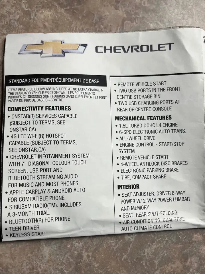 Chevrolet Equinox снимка Chevrolet Equinox