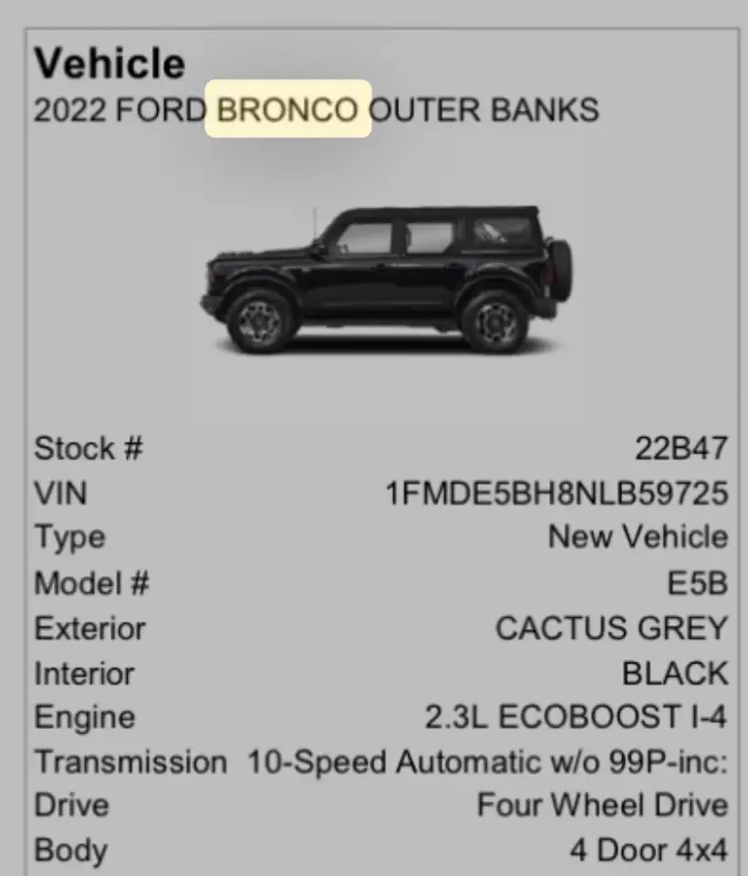 Ford Bronco fotografie Ford Bronco